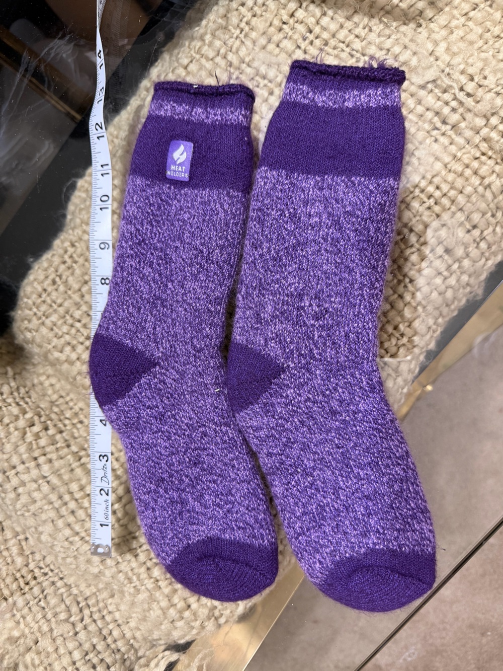 Heat Holders Women's Purple Cushion Crew Socks